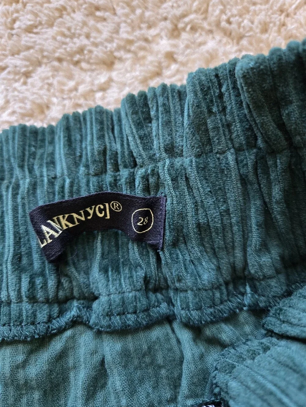 Blanknyc Baxter Ribcage Corduroy Pants Womens 28 Green Straight Leg